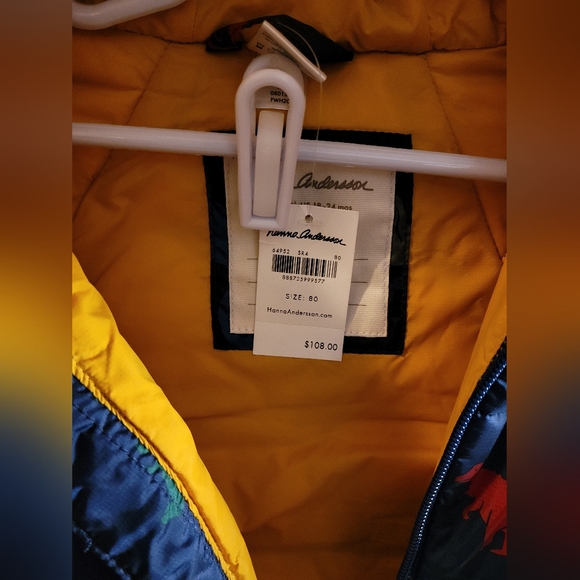 Hanna andersson 18-24m NWT Dinosaur snowsuit - Picture 8 of 9